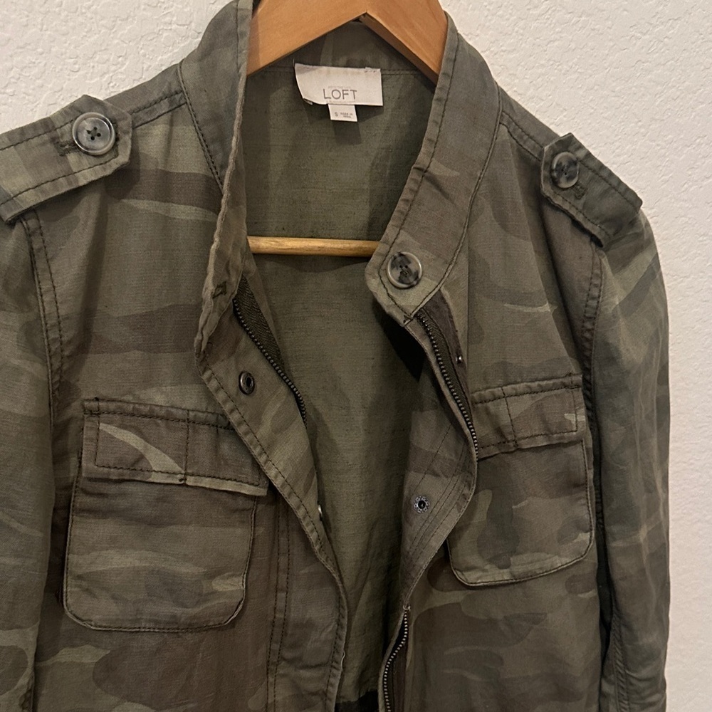 LOFT Olive Camo Green Utility S Military Jacket - Picture 4 of 8